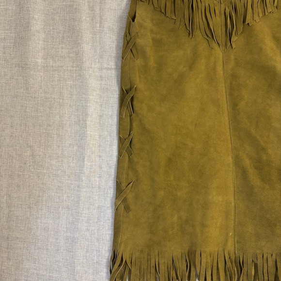 Vintage Gaitan Leather Fringe Vest Made Mexico Small/34 Western Boho Great Shape - Picture 12 of 16